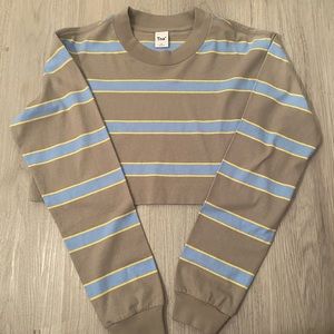 TNA cropped striped long sleeve💙💚